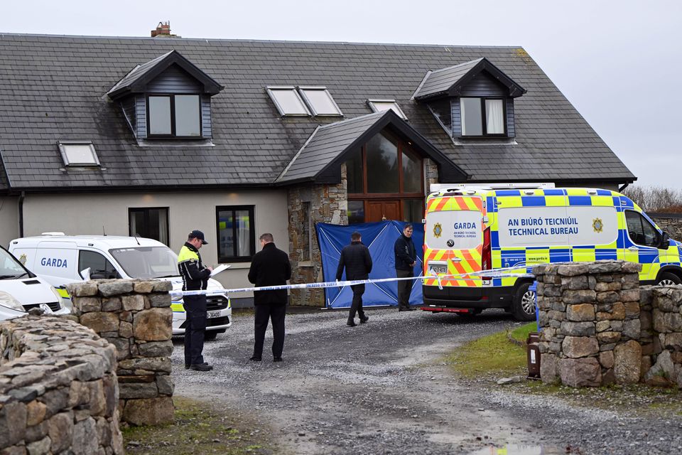 Gardaí at the scene in Spiddal. Photo: Ray Ryan